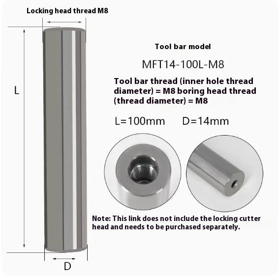 6034 MFT tungsten steel anti-vibration cutter shank lock tooth cutter shank high precision end milling cutter shank monolithic alloy interchangeable carbide head Shandong Denso Pricision Tools Co.,Ltd.
